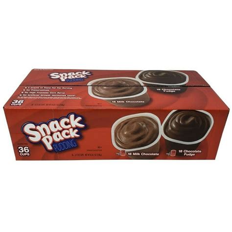 Snack Pack Pudding Milk Chocolate And Chocolate Fudge Net 8lb 7oz 36