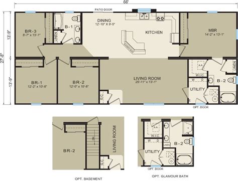 Michigan Modular Home Floor Plan 3673 Good Mobile Home Floor Plans