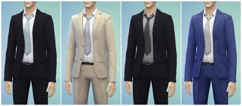 Business Suit Retouch V3 Color Tie The Sims 4 Catalog