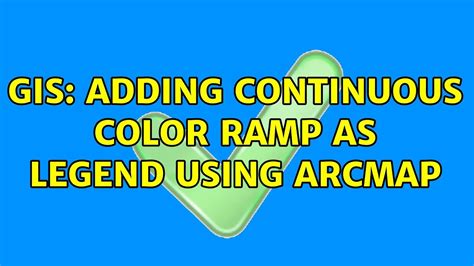 GIS Adding Continuous Color Ramp As Legend Using ArcMap YouTube