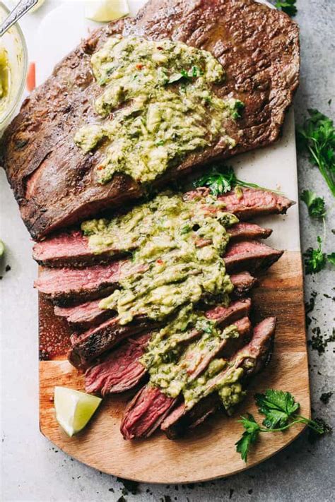 Grilled Flank Steak With Avocado Chimichurri Sauce Diethood