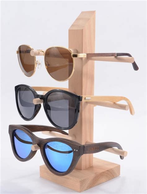 Eyeglass Display Sunglasses Holder Rack Storage Shelf Wood Hang Display Wooden Handmade