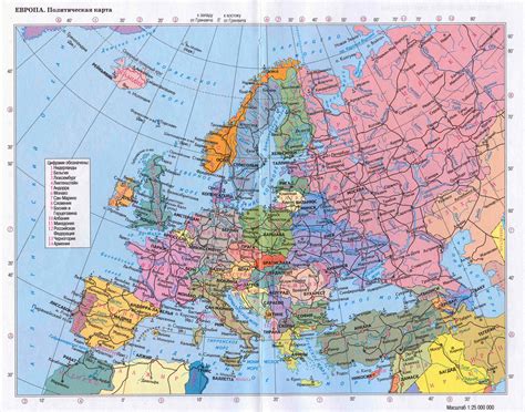 Detailed Map Of Europe With Cities Map Distance