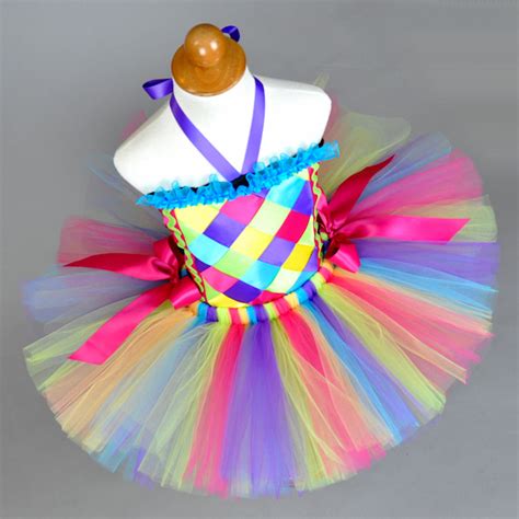 Girl S Carnival Birthday Tutu And Top In Yellow Hot Pink Turquoise Purple And Lime Green