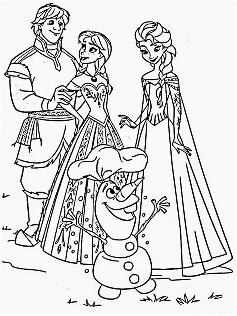 Movie Frozen Coloring Pages For Kids