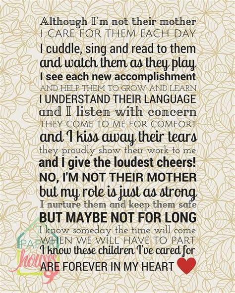 Caregiver Daycare Poem Modern Print Daycare Provider T Etsy Daycare Provider Ts