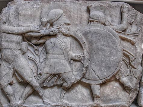 Greek Hoplites Fighting Illustration Ancient History Encyclopedia