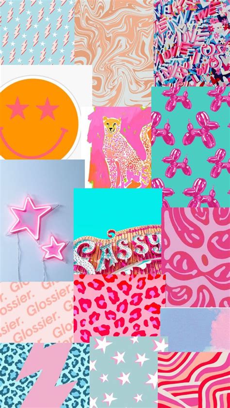 Roller Rabbit Pink Monkeys Preppy Wallpaper Preppy Wall Collage