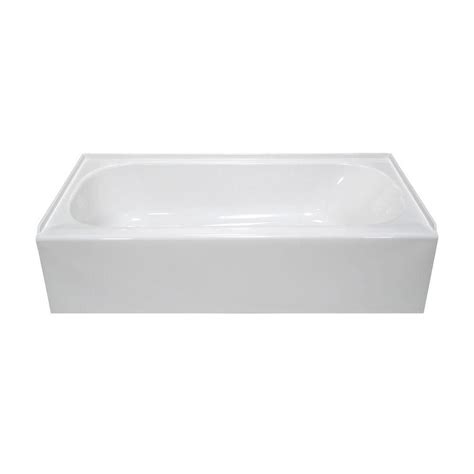 lyons industries victory 4 5 ft left drain soaking tub in white vt01542714l the home depot