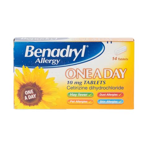 buy benadryl one a day relief 14 s chemist direct