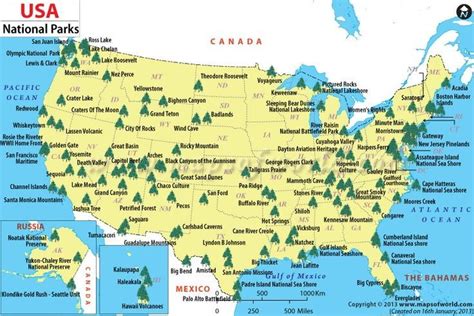 Map Of National Parks In Usa Grey Us National Parks Map National