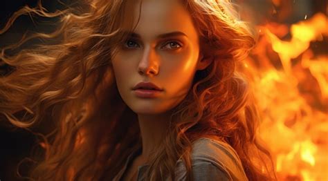 Premium Ai Image A Woman With Long Red Hair
