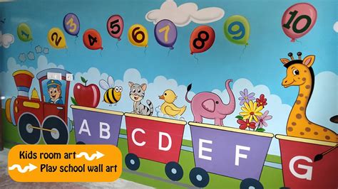 How To Draw Kids Room Wall Art Play School Wall Art Ideas Wall