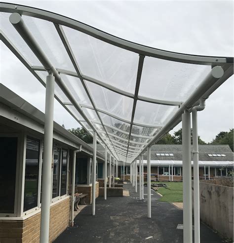 Covered Walkway Canopy Design Options Miko Shelter Solutions Esi