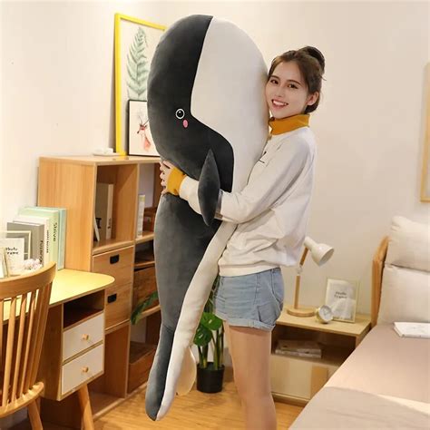 50 150cm Giant Size Plush Toy Sea Animal Blue Whale Soft Toy Stuffed