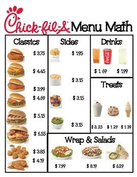 Check out our full menu, and order pickup or delivery today. Chick-Fil-A Menu Math by Teaching is pretty SWEET | TpT