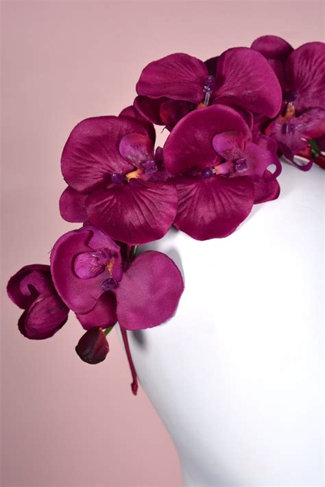 Magenta Purple Orchid Floral Headpiece