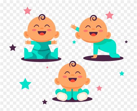 Smiling Crawling Baby Clipart Simple Cute Smile Baby Wearing Clip