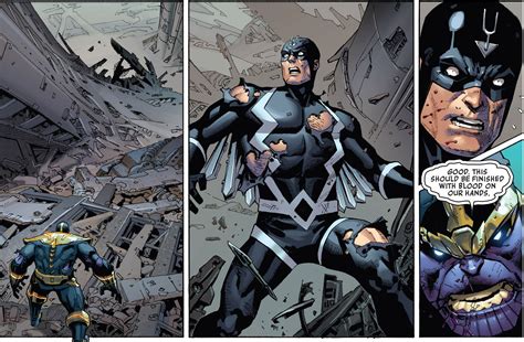 Blackbolt Vs Thanos Black Bolt Marvel Comic Art Comic Books Secret