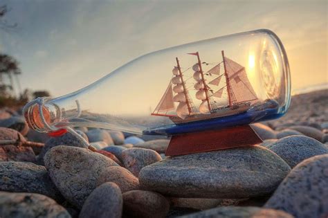 Make Your Own Ship In A Bottle The Live The Adventure Letter Hd