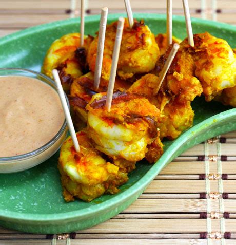 When cooking marinated shrimp appetizers, you'll want to remember one very important thing about marinating: The Perfect Pantry®: Recipe for roasted shrimp appetizer with spicy peanut sauce