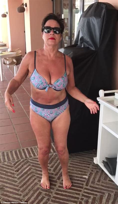 Denise Welch 58 Boogies In Bikini To Sons Band The 1975 Daily Mail