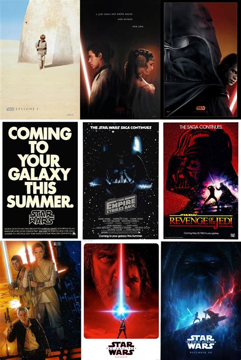 Star Wars Skywalker Saga Complete Teaser Posters Starwarsspeculation