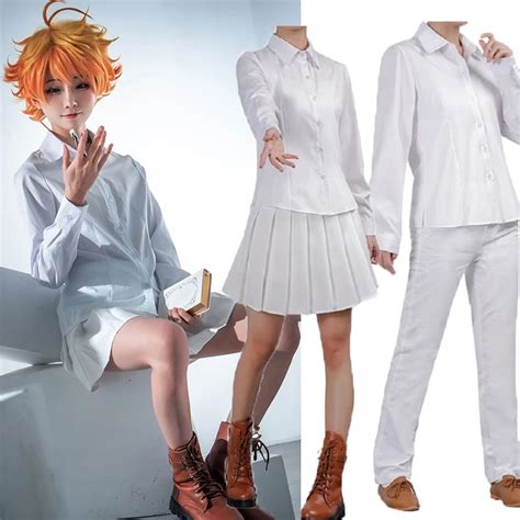 Anime The Promised Neverland Cosplay Costumeemma Norman Ray White