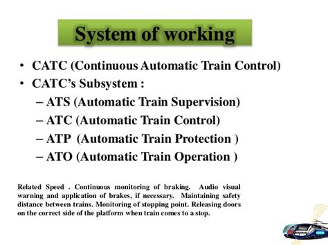 Metro Rail Continuous Automatic Train Control Railway Signalling Concepts