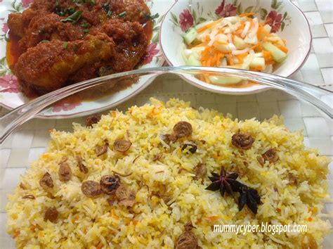 Nasi briyani ayam masakan encik hubby. MummyCyber: Resepi Nasi Minyak bersama Ayam Masak Merah ...