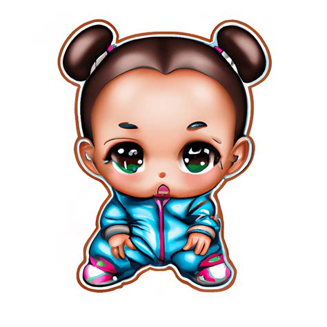 Kawaii Chibi Baby Stickers · Creative Fabrica