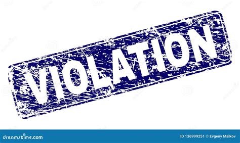 Scratched Violation Framed Rounded Rectangle Stamp Stock Vector Illustration Of Label Draft