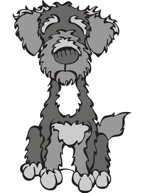 Simple black and white angry dog cartoon royalty free cliparts. Library of schnoodle clip art royalty free download png ...