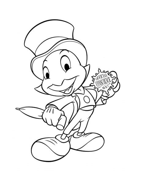 Free Jiminy Cricket Coloring Page Download Print Or Color Online For