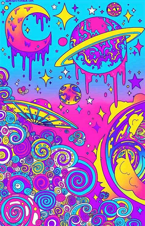 ୡະpeacegroovyະୡ Psychedelic Art Trippy Painting Hippie Wallpaper