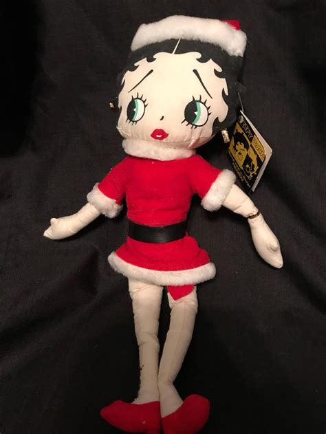 Vintage Christmas Betty Boop Doll Kellytoy Rag Doll Sale Price Etsy