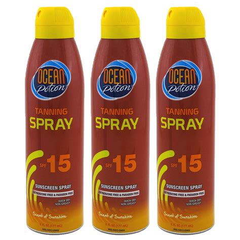 Shop for more sport sunscreen available online at walmart.ca. Ocean Potion Sunscreen, Continuous Tanning Spray SPF 15, 6 ...
