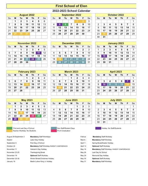 2022 2023 School Calendar