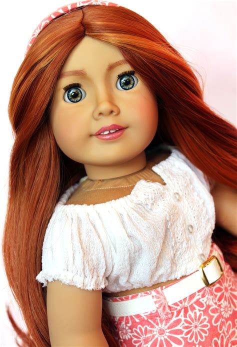 Custom Ooak American Girl Doll Daphne Copper Red Hair Blue Etsy Red Hair Blue Eyes Copper