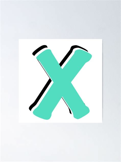 Letter X Poster For Sale By Unseenghost Redbubble