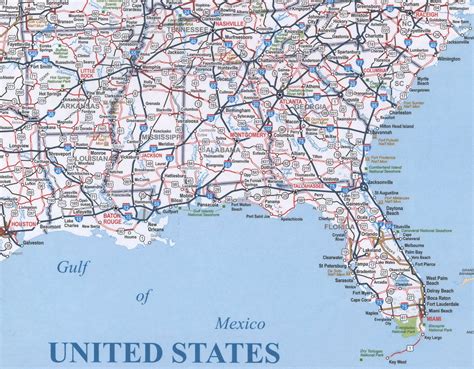 Download Usa Southeast Road Map Free Vector