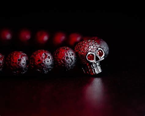 Red Eyed Skull Bracelet Ink Poisoning Apparel