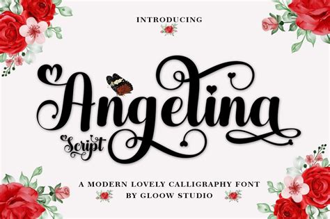 Angelina Font By Gloow Studio Creative Fabrica