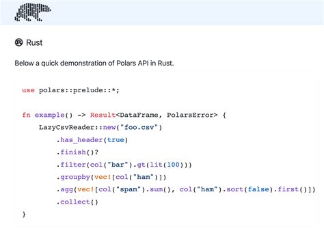 Debugging Polars DataFrames and Series with LLDB in Rust