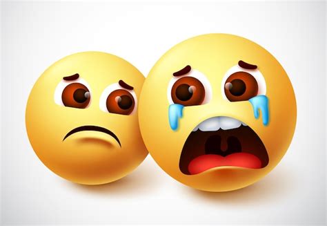 Premium Vector Emoji Of Lonely Friend Vector Character Design Crying