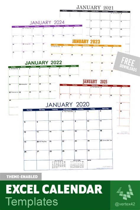 Vertex42 Printable Calendar 2021 2021 Calendar Pick Vertex Calendars
