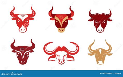 Chinese New Year 2021 Year Of The Ox Chinese Zodiac Symbol Vector