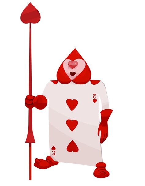 Queen Of Hearts Playing Card Alice In Wonderland