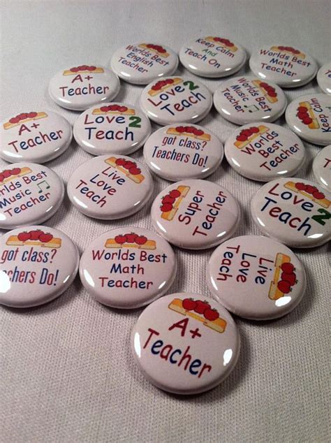 15 Back To School Buttons Teacher 1 Pins Teacher Etsy School Party
