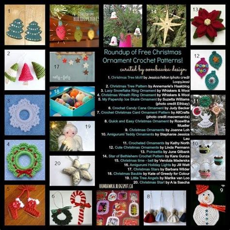 20 Free Crochet Christmas Ornament Patterns